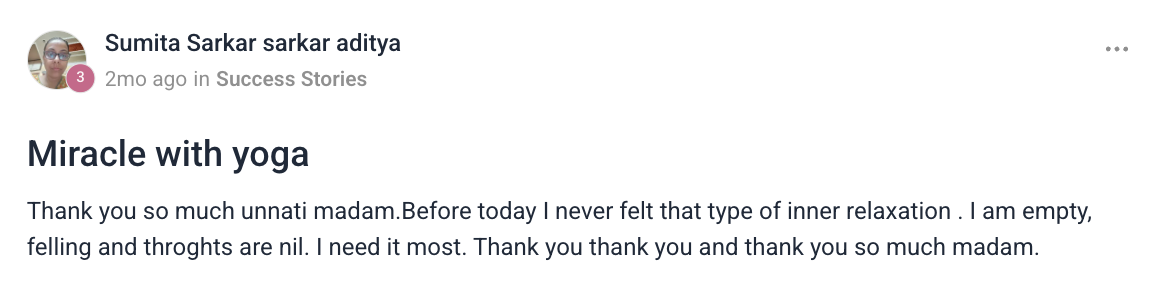 Client testimonial