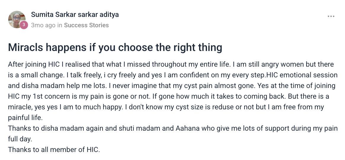 Client testimonial