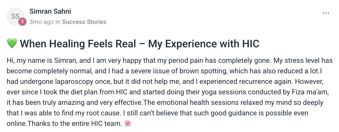 Client testimonial