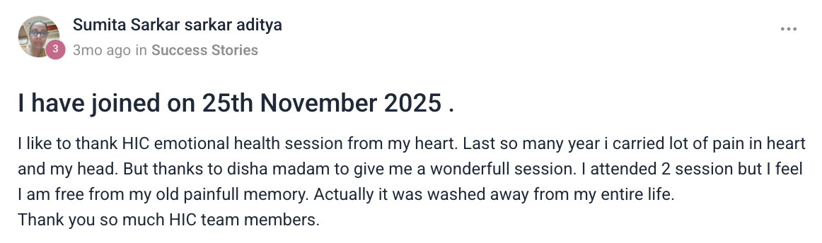 Client testimonial