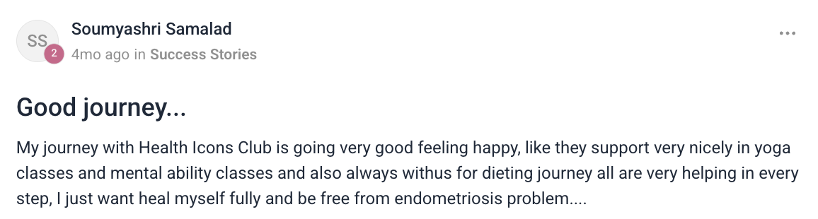 Client testimonial