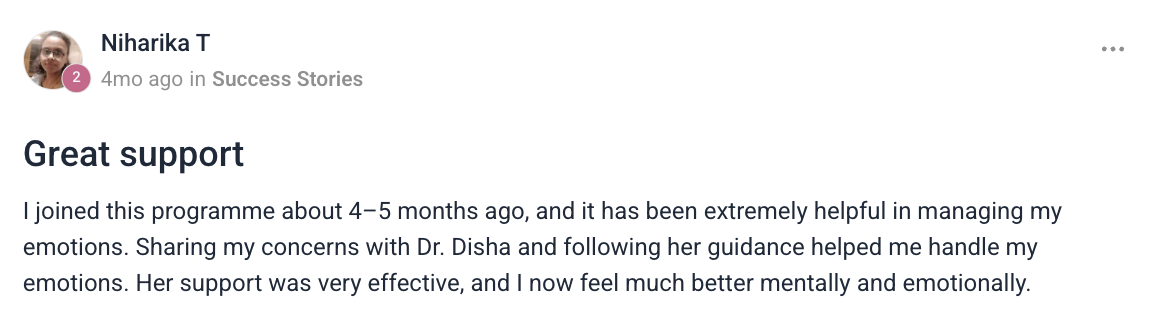 Client testimonial