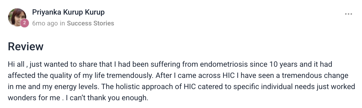 Client testimonial