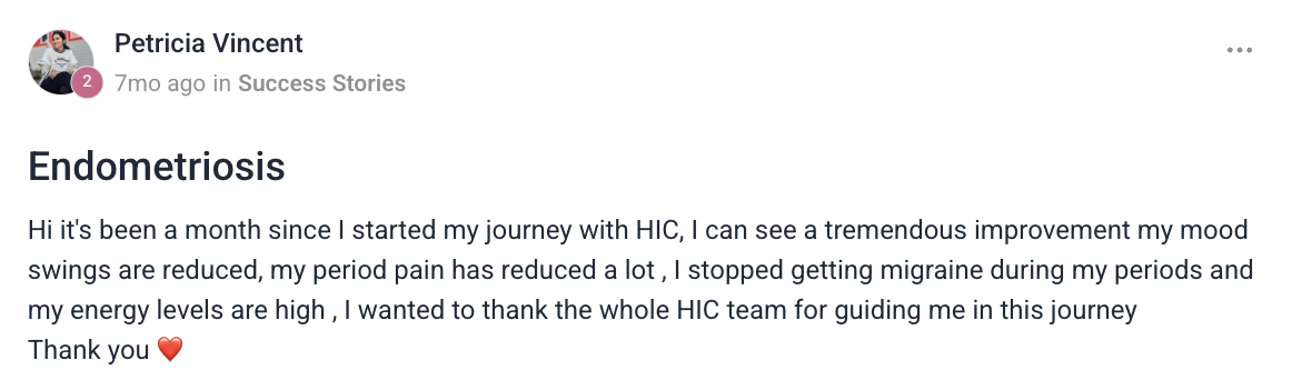 Client testimonial