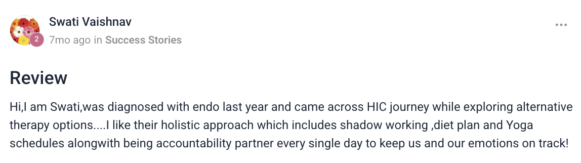 Client testimonial