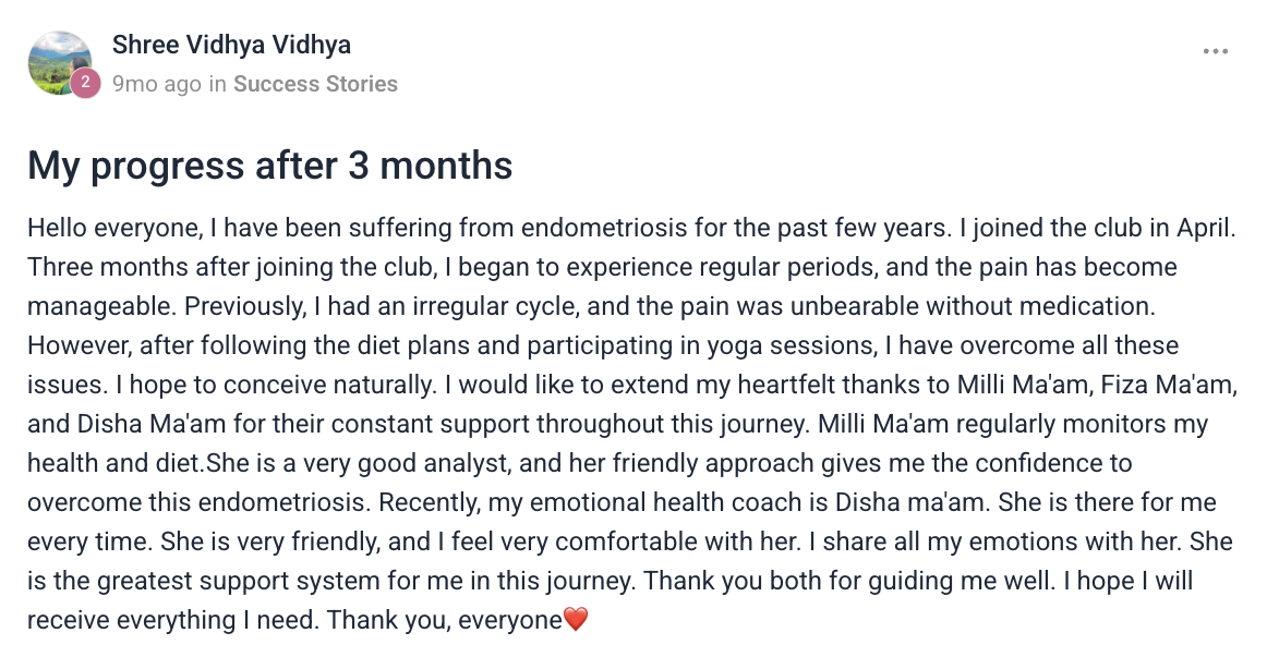 Client testimonial