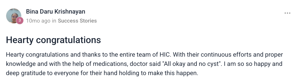 Client testimonial