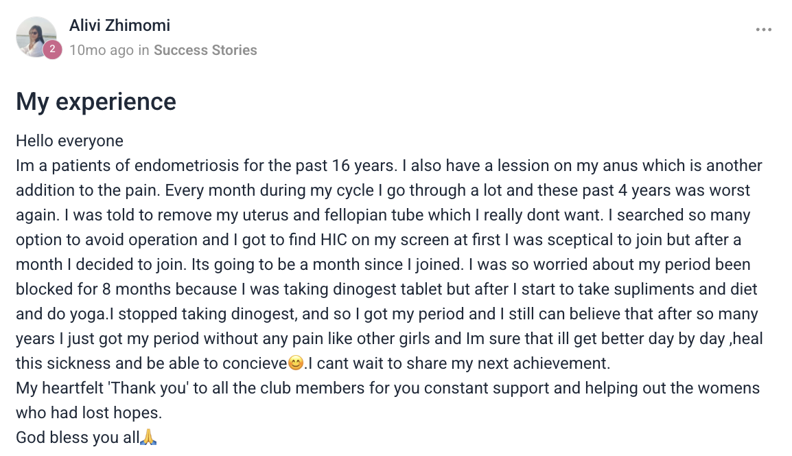 Client testimonial