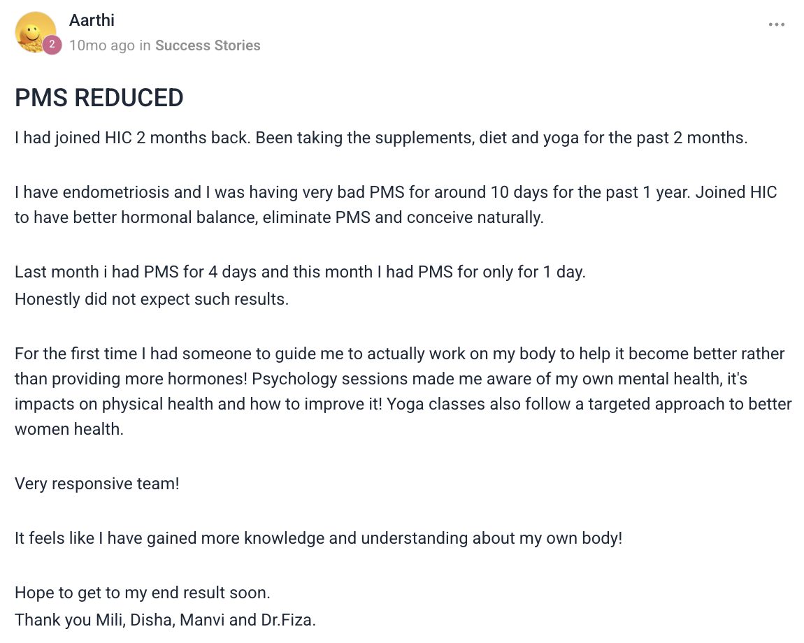 Client testimonial