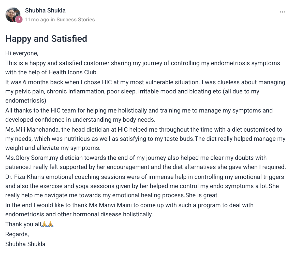 Client testimonial