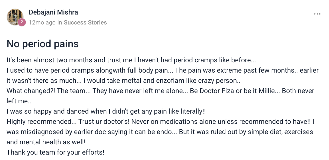 Client testimonial