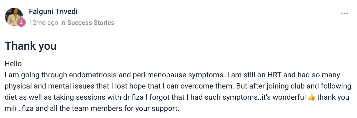 Client testimonial