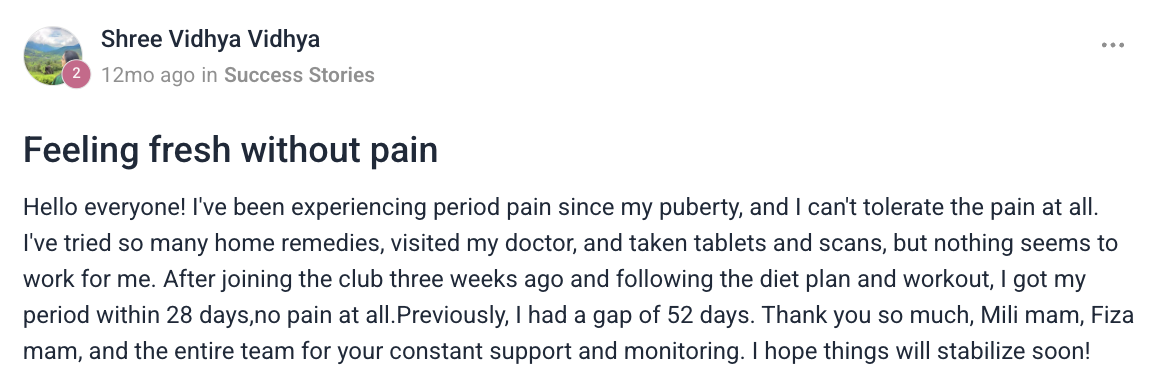 Client testimonial