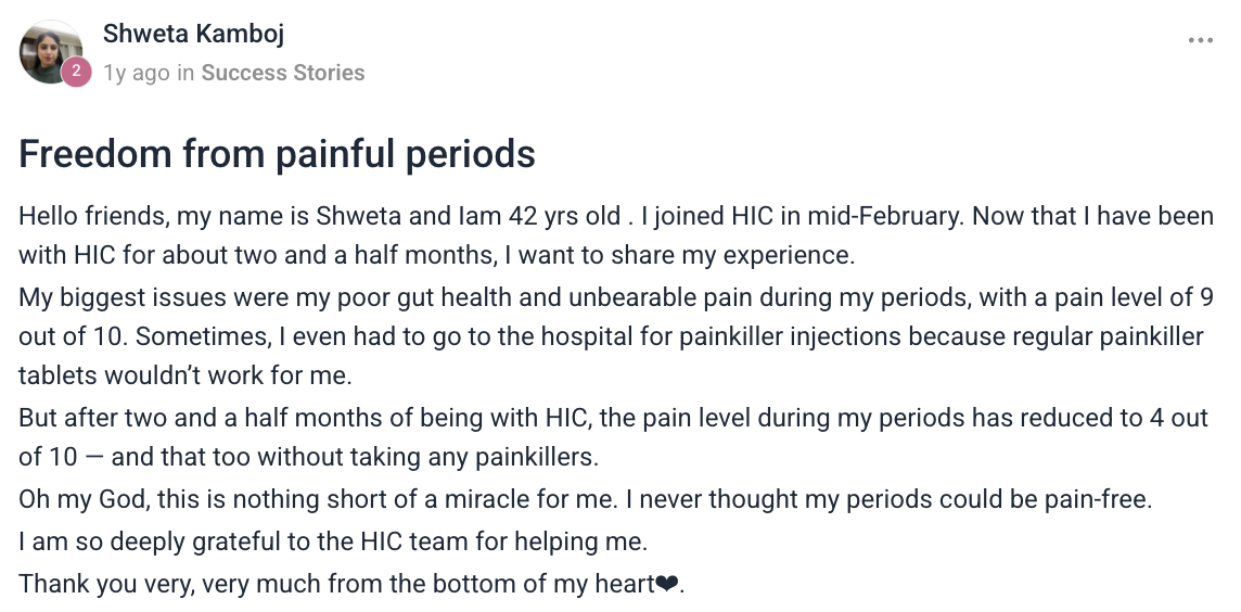 Client testimonial