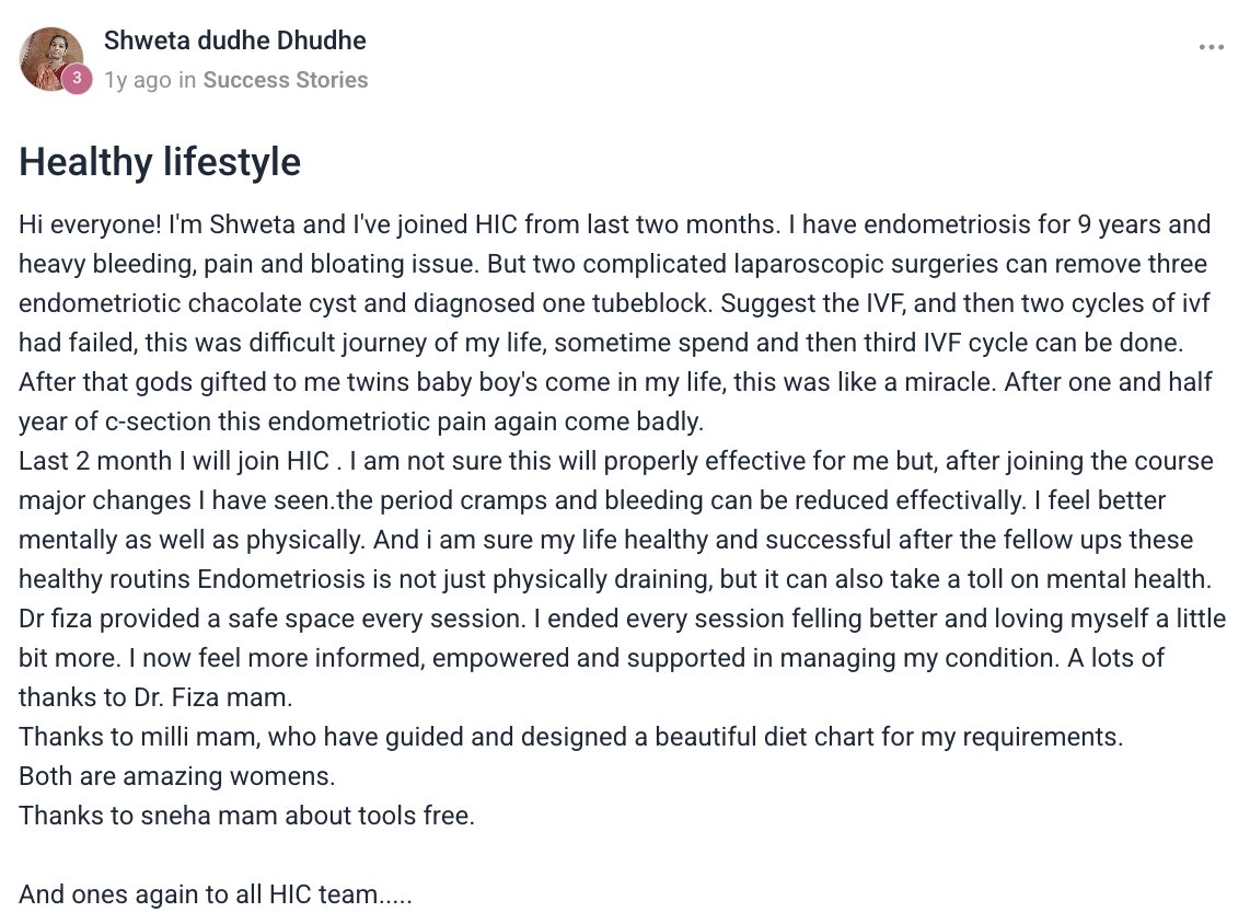 Client testimonial