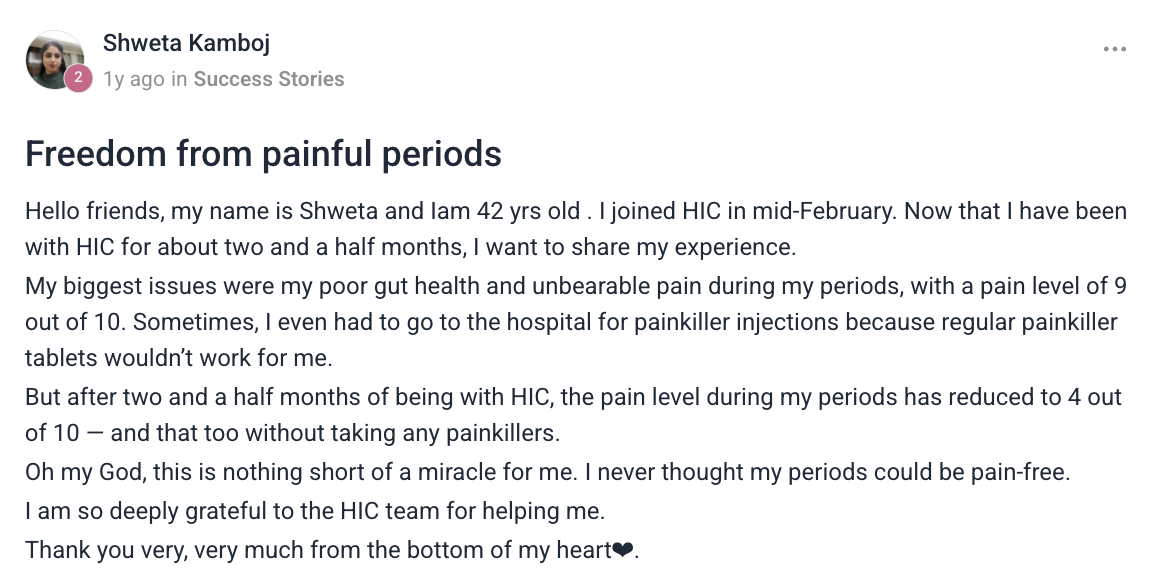 Client testimonial
