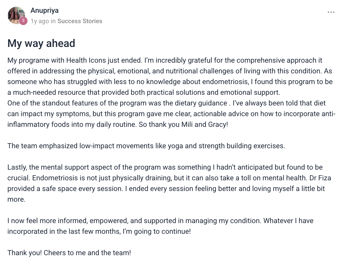 Client testimonial