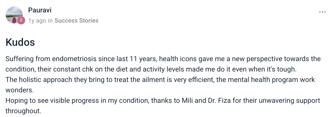 Client testimonial