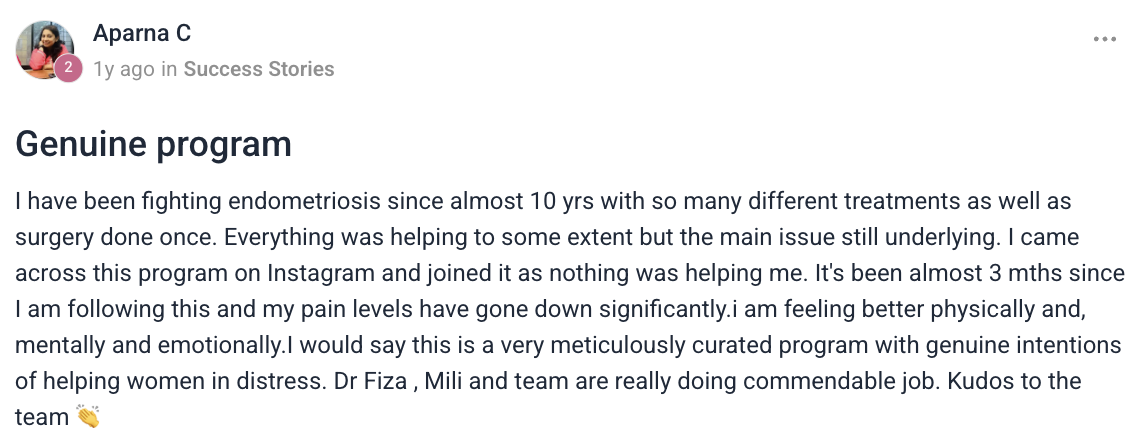 Client testimonial