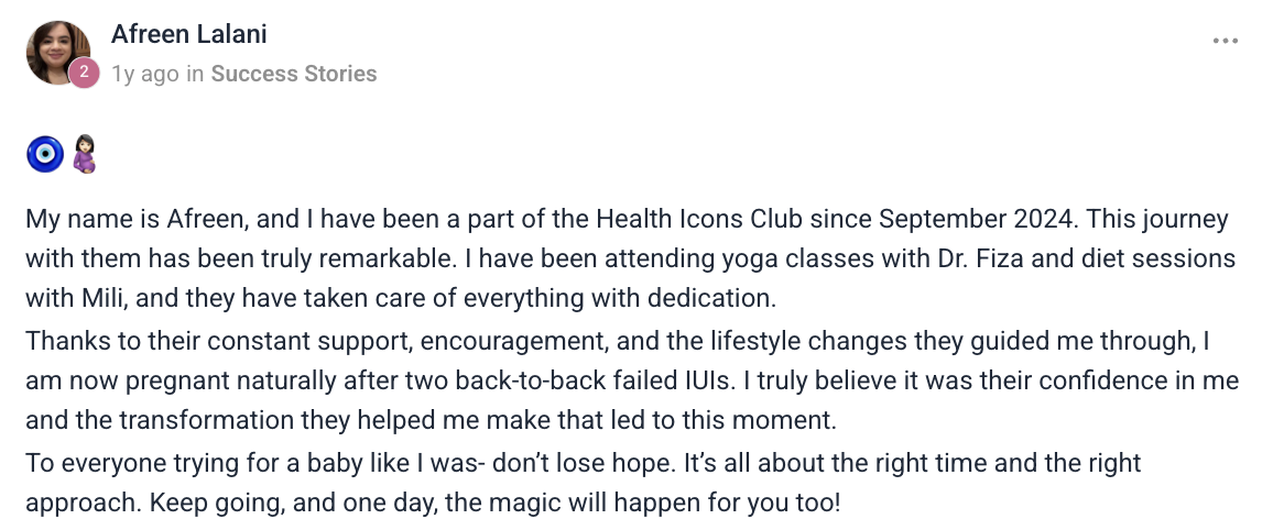Client testimonial