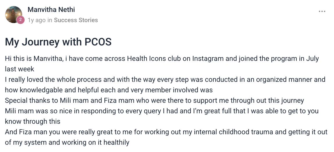 Client testimonial