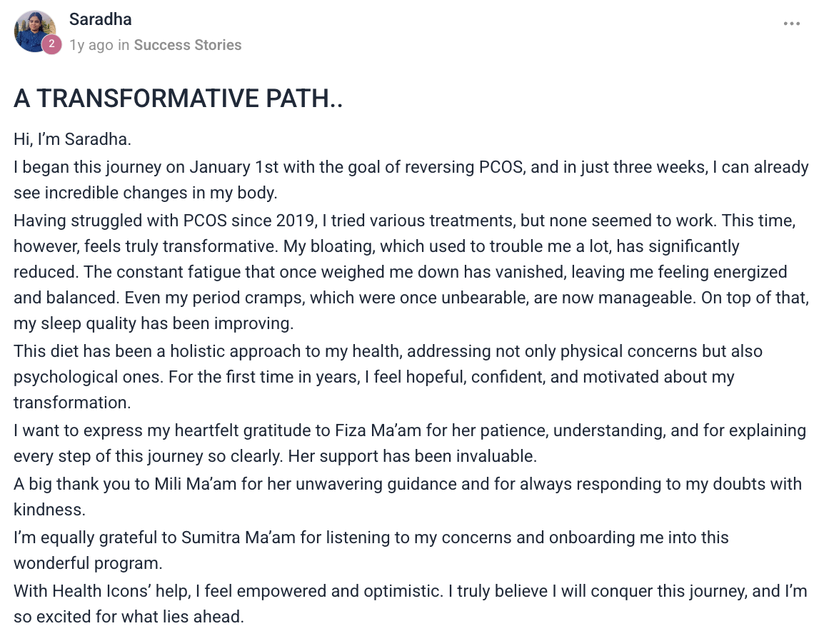Client testimonial