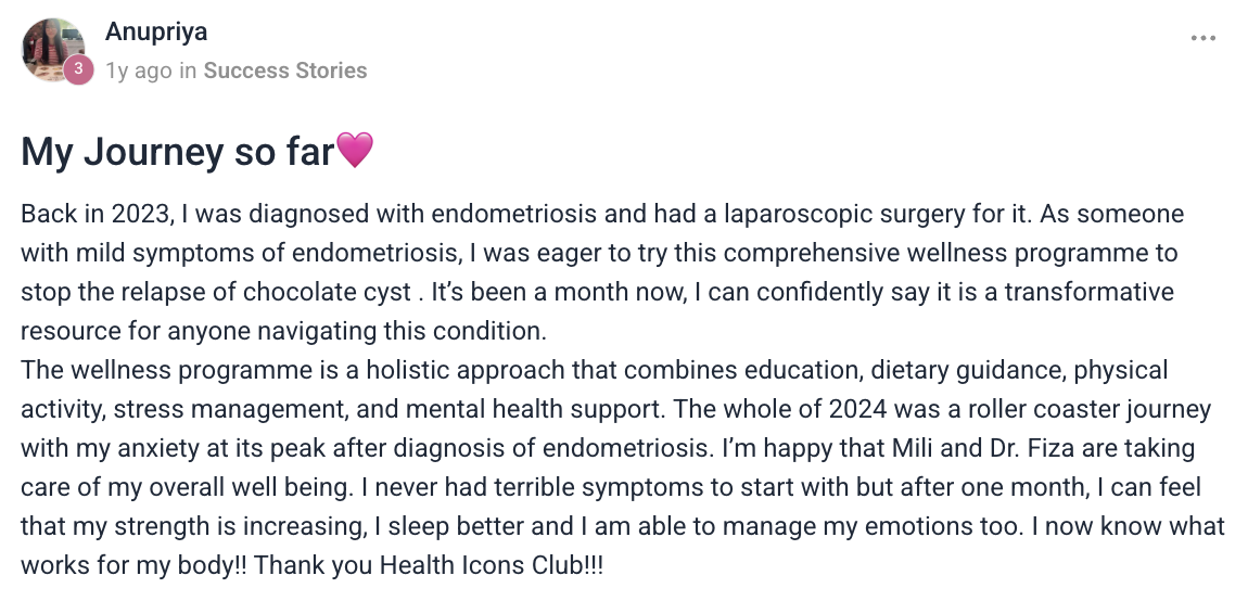 Client testimonial