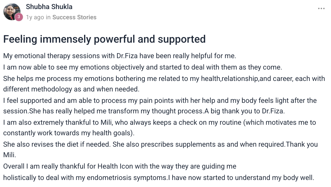Client testimonial