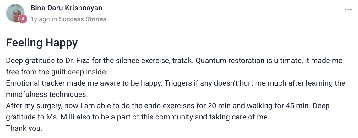 Client testimonial