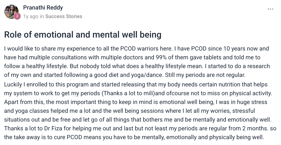 Client testimonial