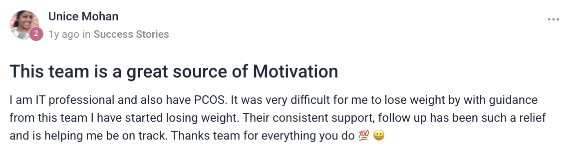 Client testimonial
