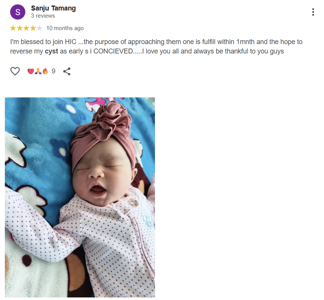 Client testimonial