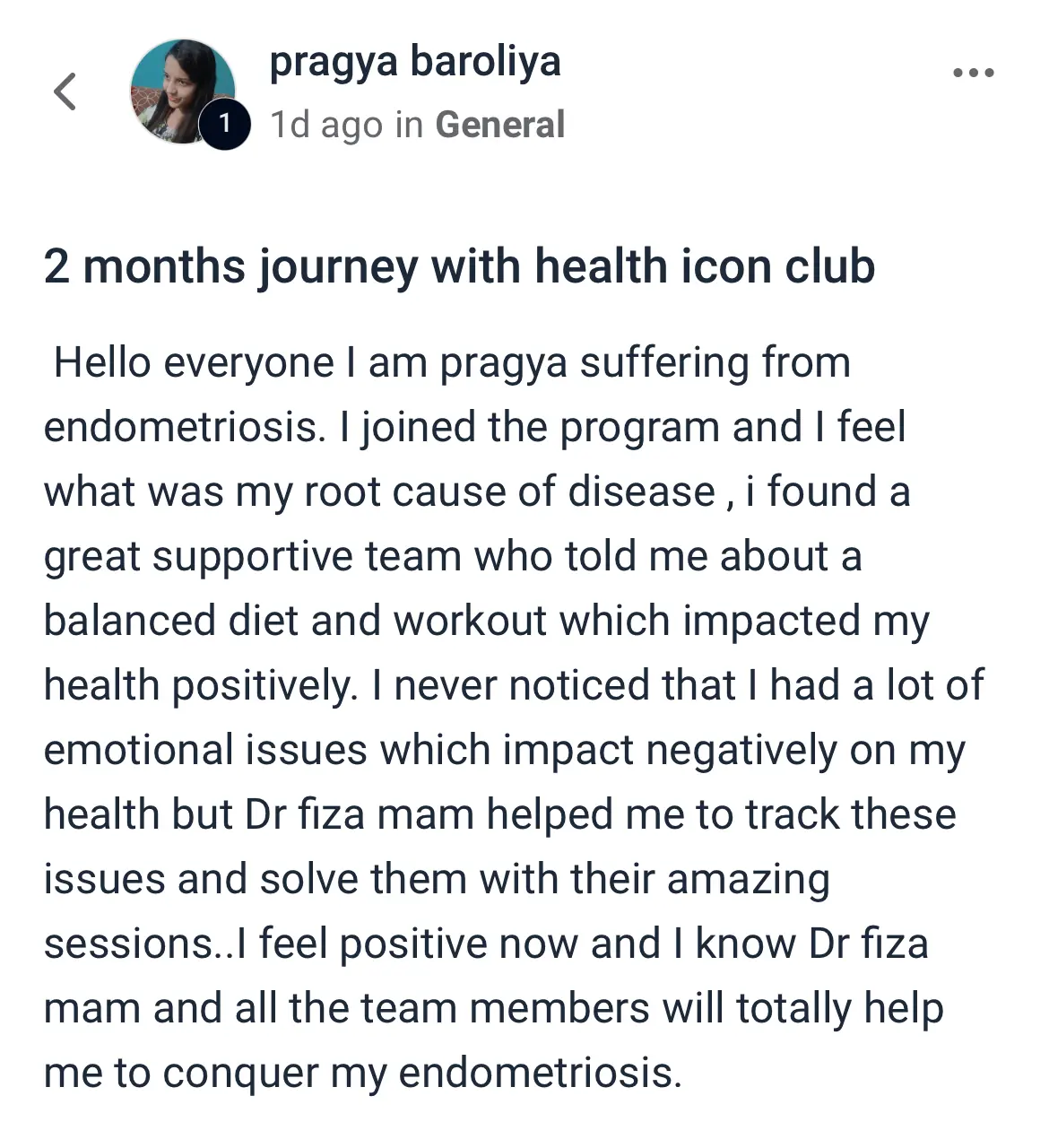 Client testimonial