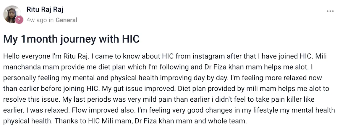 Client testimonial